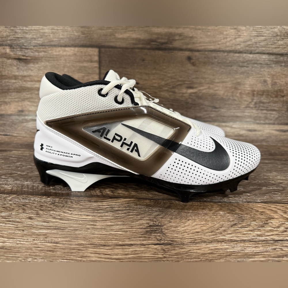 Nike Alpha Menace Pro 4 TD Football Cleats White HF4553-100 Men's Size 11 WIDE - Picture 4 of 9
